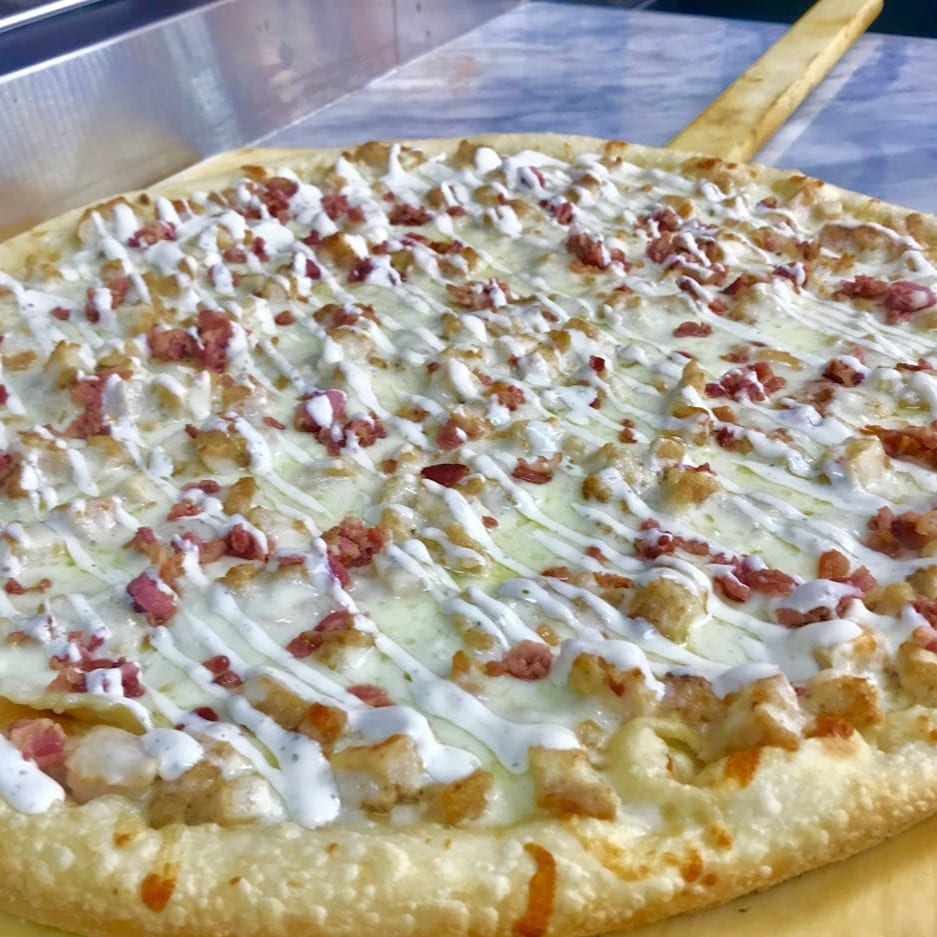Chicken Bacon Ranch Pizza.