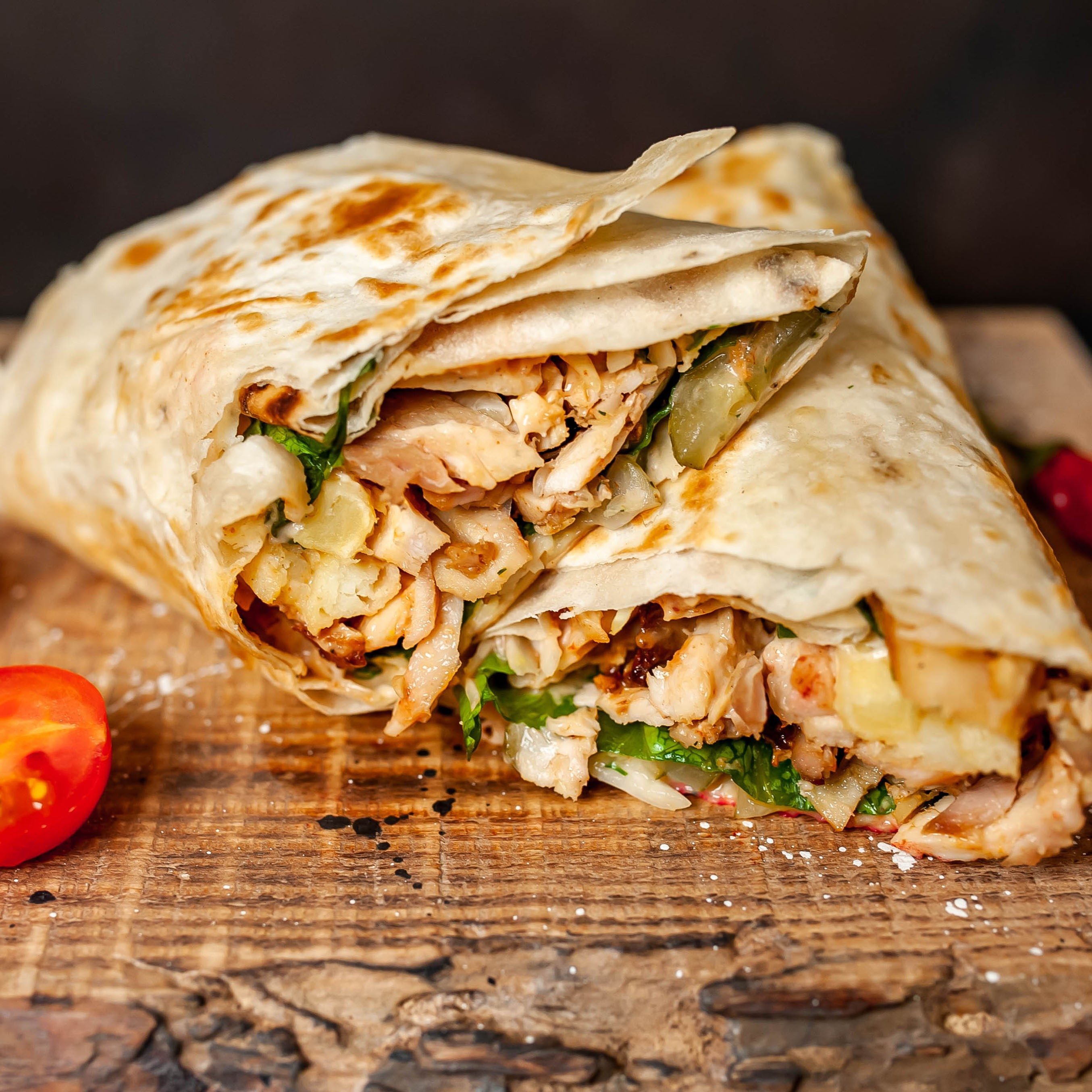 Peanut Chicken Spicy Wrap.