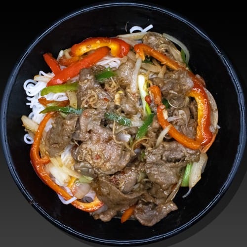 Stir-fried Lemongrass Noodle Bowl.