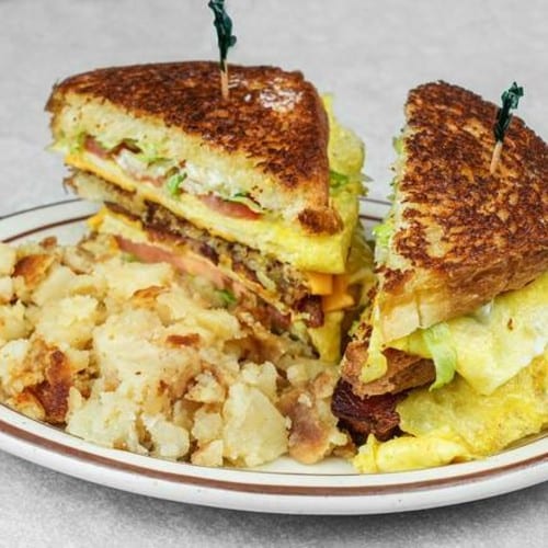 Egg Club Triple Decker Sandwich.