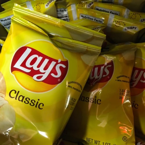 12 - 1 oz Lays chips.