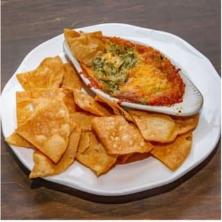 Collard Green Dip w/ tortilla chips