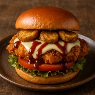 Bourbon BBQ Fried Chicken Sandwich
