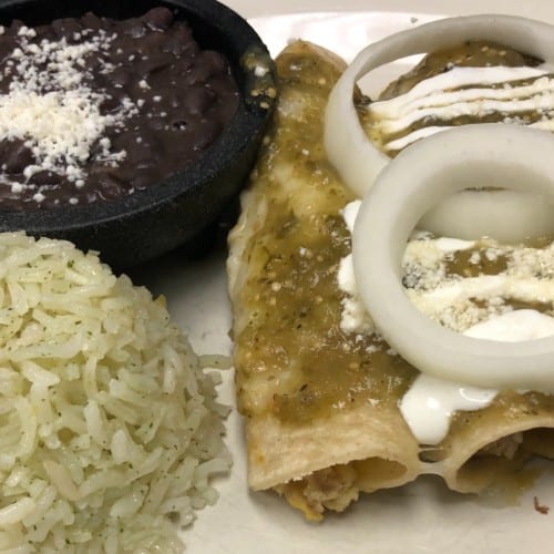 Enchiladas Verde Lunch.