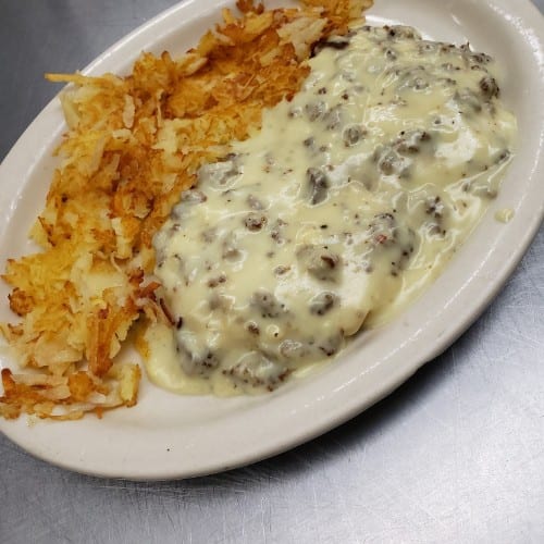 Sausage Gravy Biscuit.