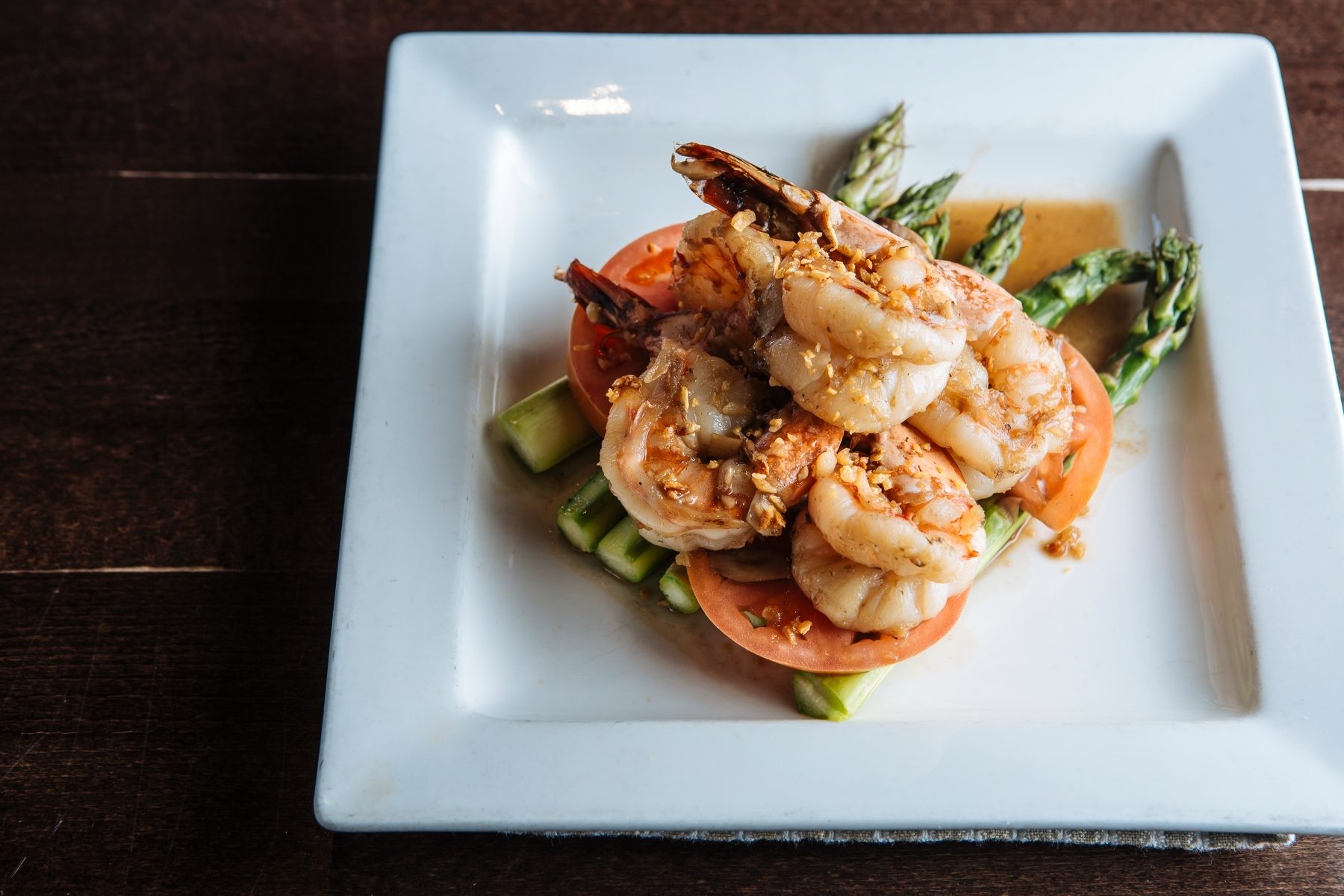 Jumbo Shrimp with Asparagus.