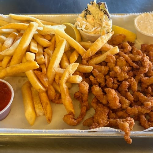 Clam Strips With Choice of Side.