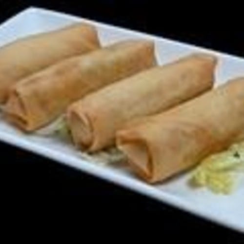 Crispy Fried Vegetable Egg Rolls.
