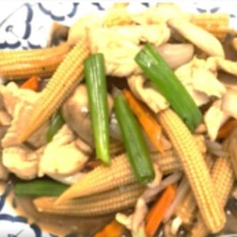 Babycorn & Mushroom.