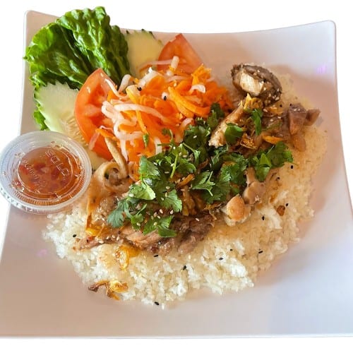 Grilled Chicken Rice Plate.