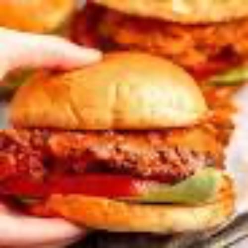 Buffalo Crispy Burger.