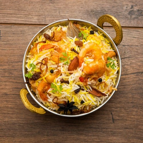 Shrimp or Fish Biryani (GF).