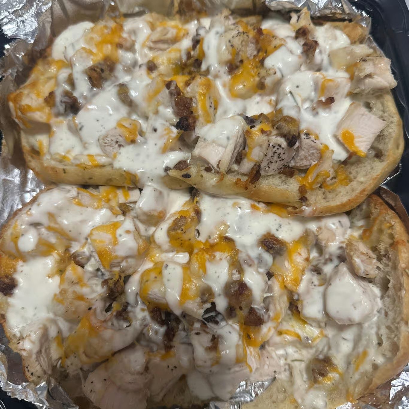 Chicken Bacon Ranch Flatbread.