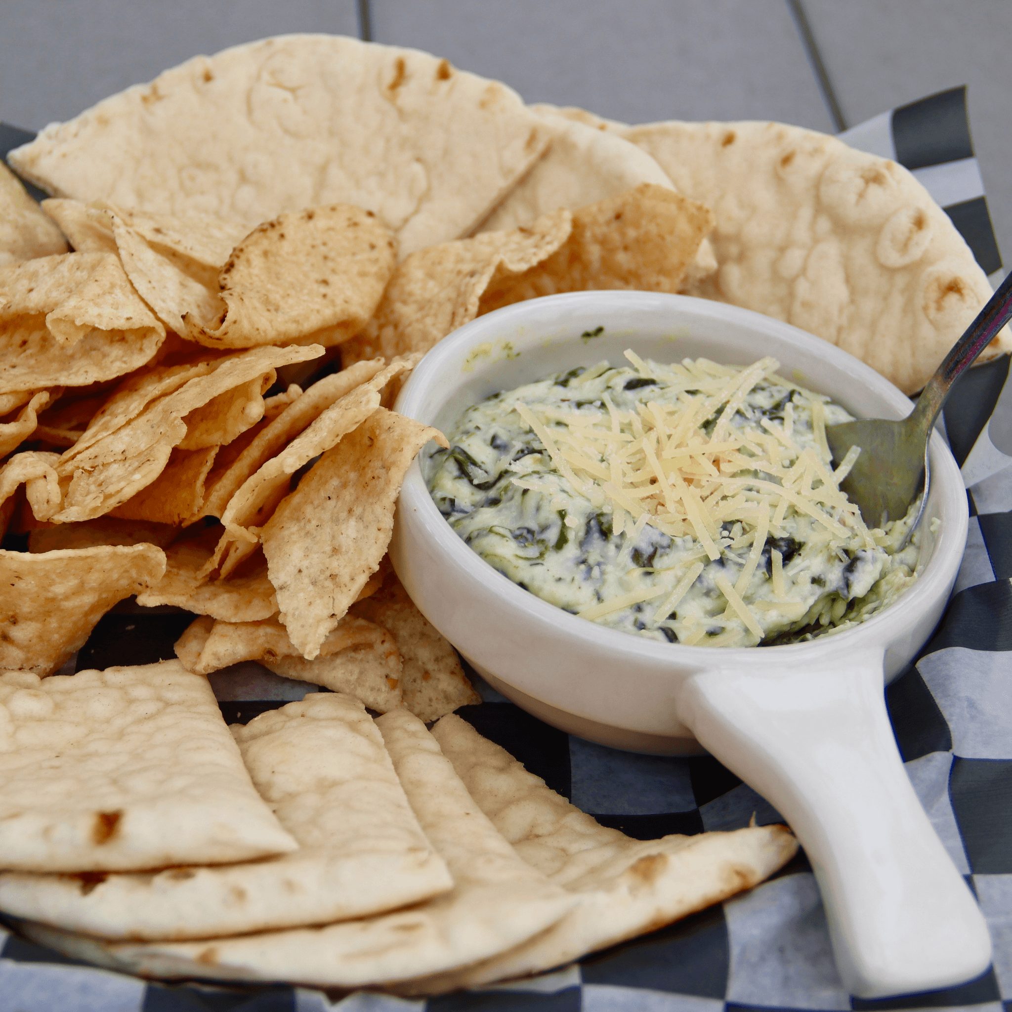 Queso Spinach Dip.