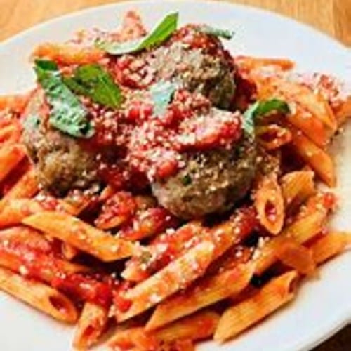Kids Penne Marinara & Meatball.