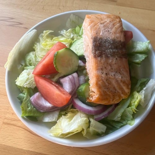 Grilled Salmon Salad.