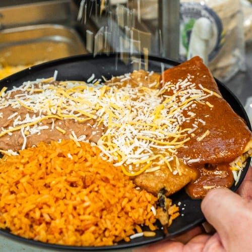 Combo #20 Beef Taco and Chile Relleno Plate.