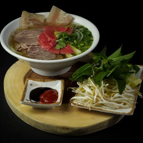 12 Rare Steak, Brisket & Tripe Noodle Soup.