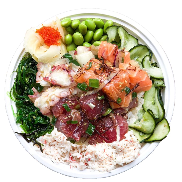 Fresh Hawaiian Poke Bowls and Sushi Delights