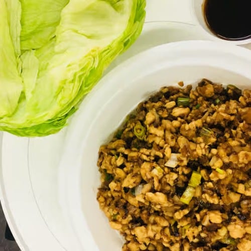 Chicken Wrapped with Lettuce.