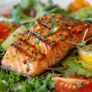 Grilled salmon