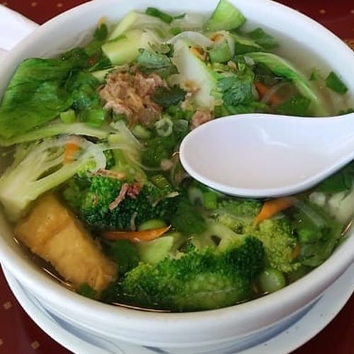 V1. Veggie Noodle Soup w/ Veggie Broth (Pho Rau Soup Rau L).