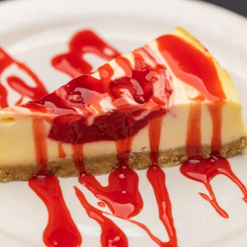 Strawberry Swirl Cheesecake.