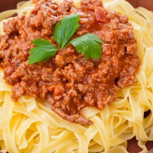 Fettucine Bolognese.