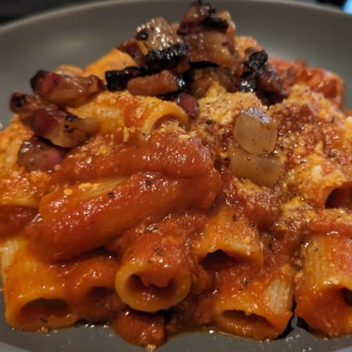 Rigatoni Amatriciana.