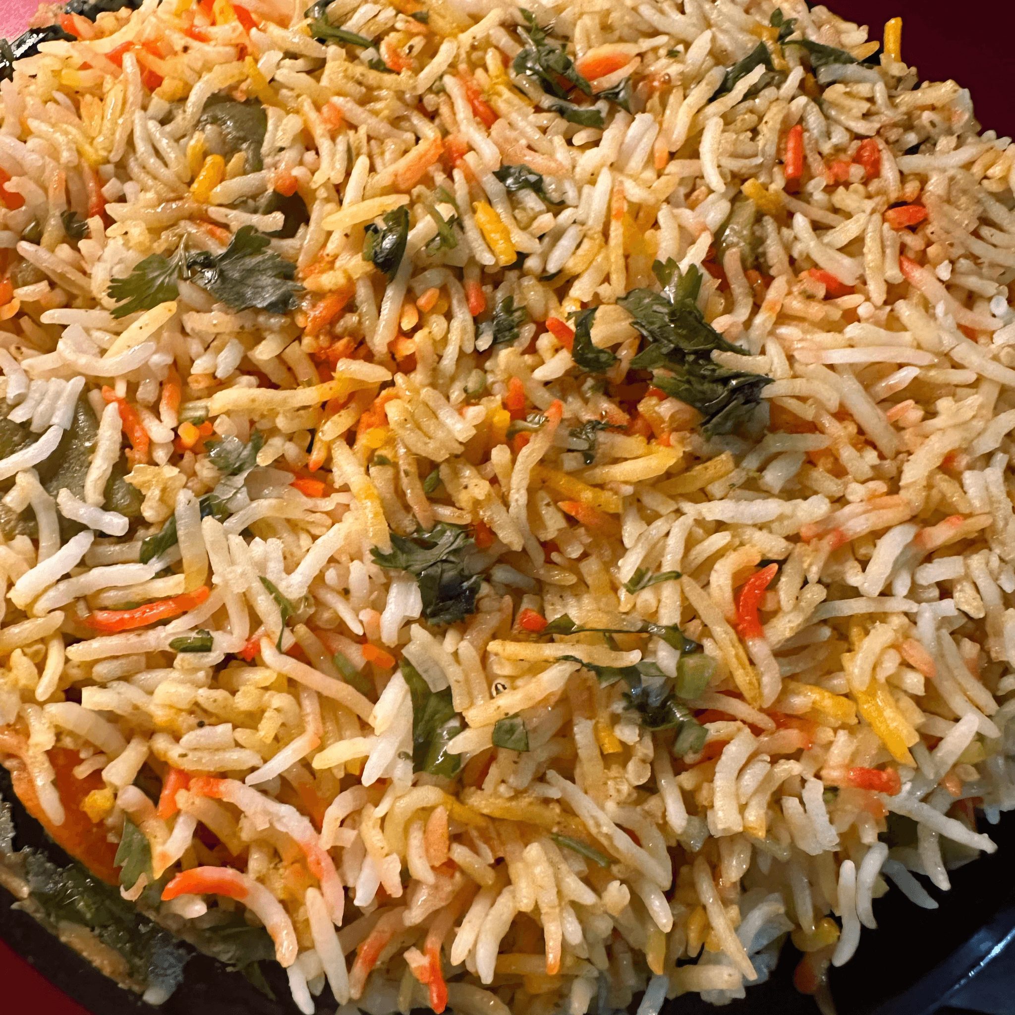 Vegetable Dum Biryani.