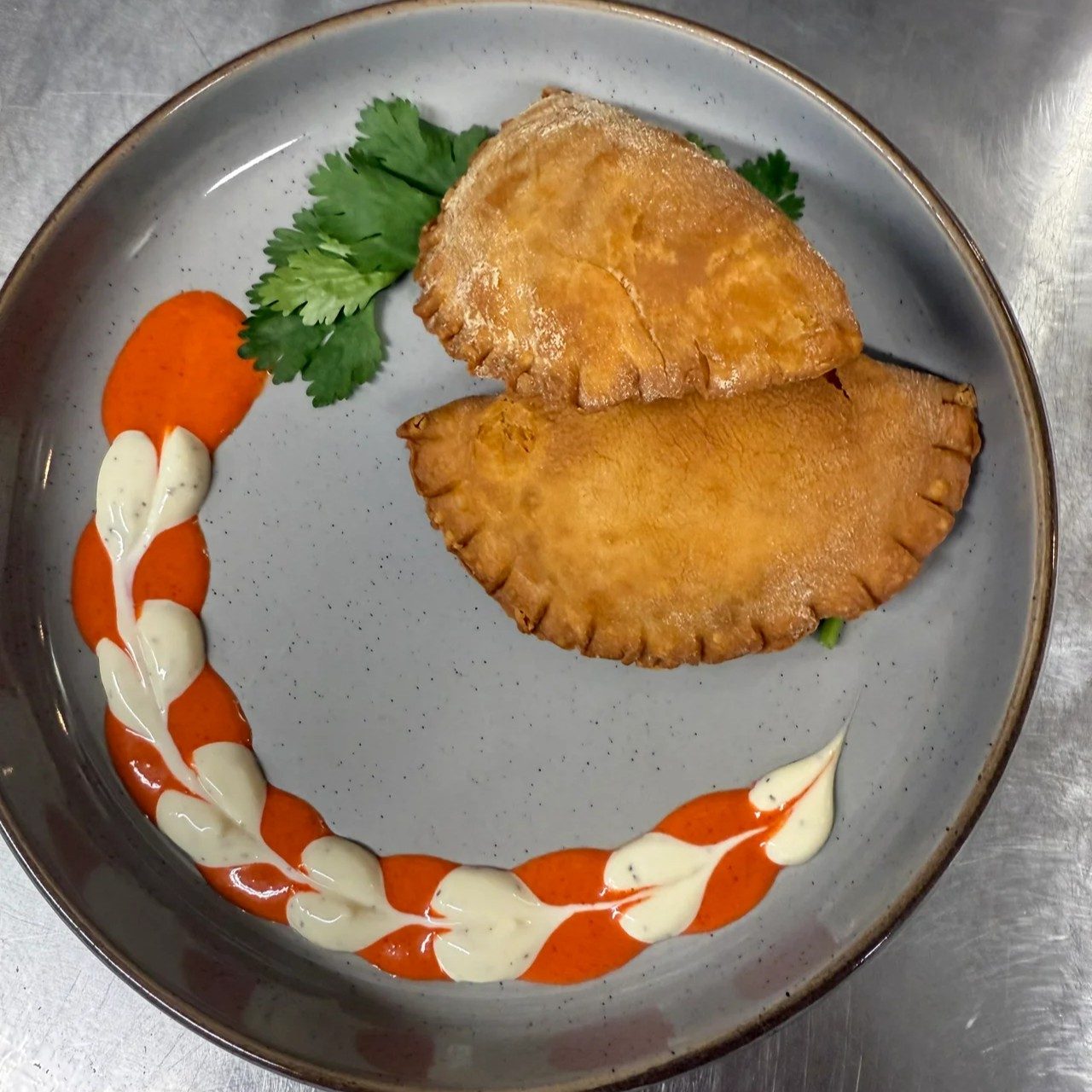 Butter Chicken Samosa.