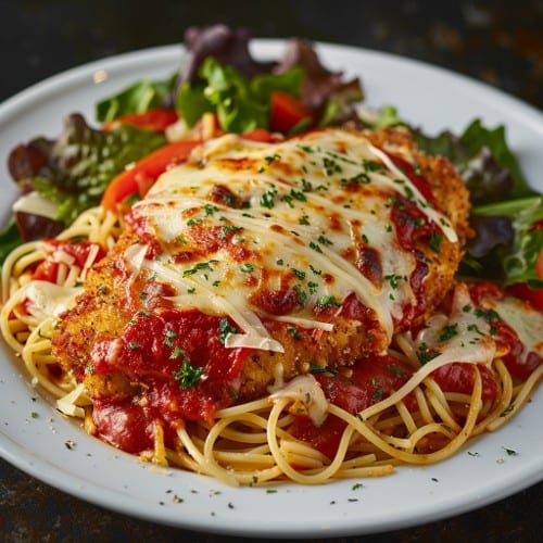 Chicken Parmesan Pasta.