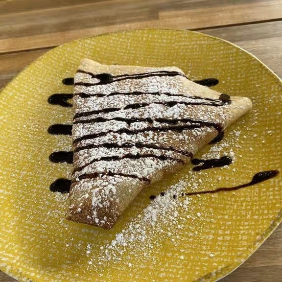 Nutella, Banana and Coconut Crepes.
