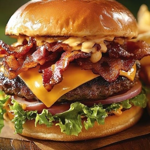 Classic Bacon Burger, Fries & Drink.