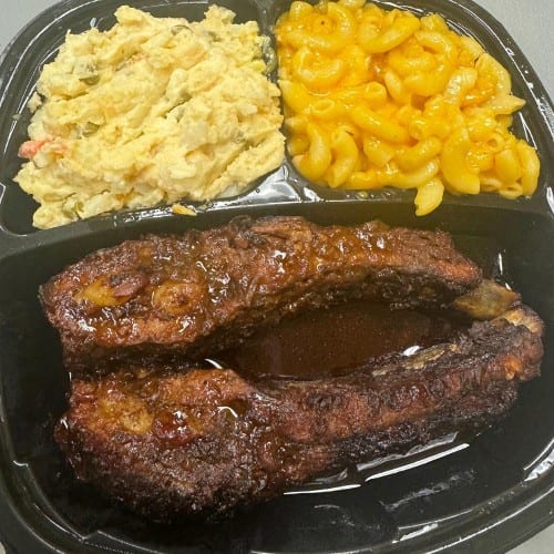 Jerk Ribs Meal.