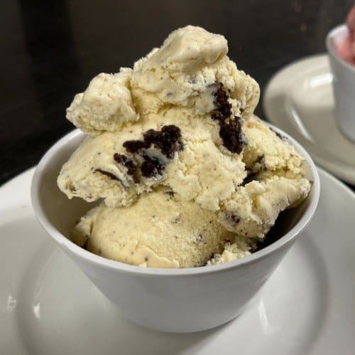 Scoop of Cookies & Cream Ice Cream.