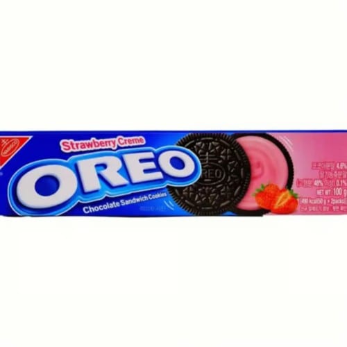 Oreo Strawberry Cream Sandwich Cookies.
