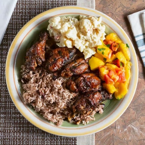 Jumbo Jerk BBQ Wings Plate.