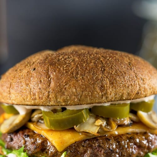 Beef Fiery Jalapeño Burger:.