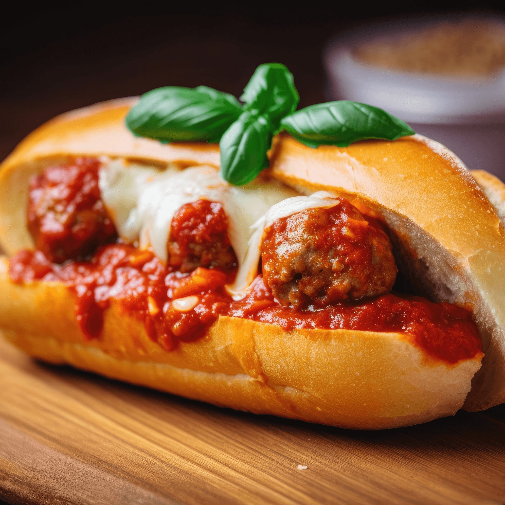 Meatball Parmesan Sub.