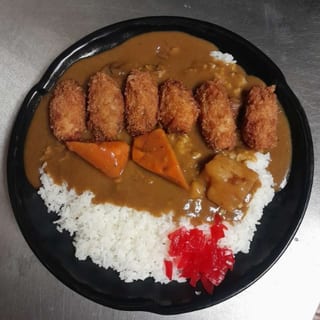 Deep Fried Oyster Curry on Rice