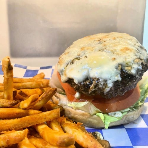 Black & Bleu Burger.