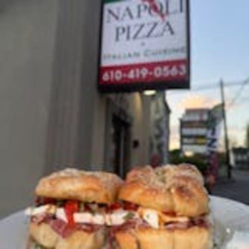 Proscuitto Garlic Knot Sandwiches.