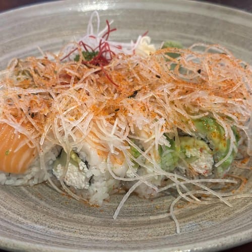 Spicy Rainbow Roll.