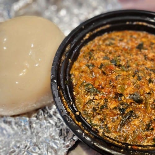 Shrimp Fufu and Egusi.
