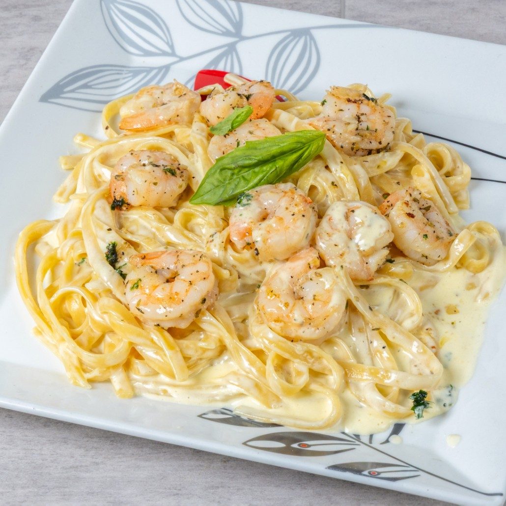 Shrimp Alfredo.