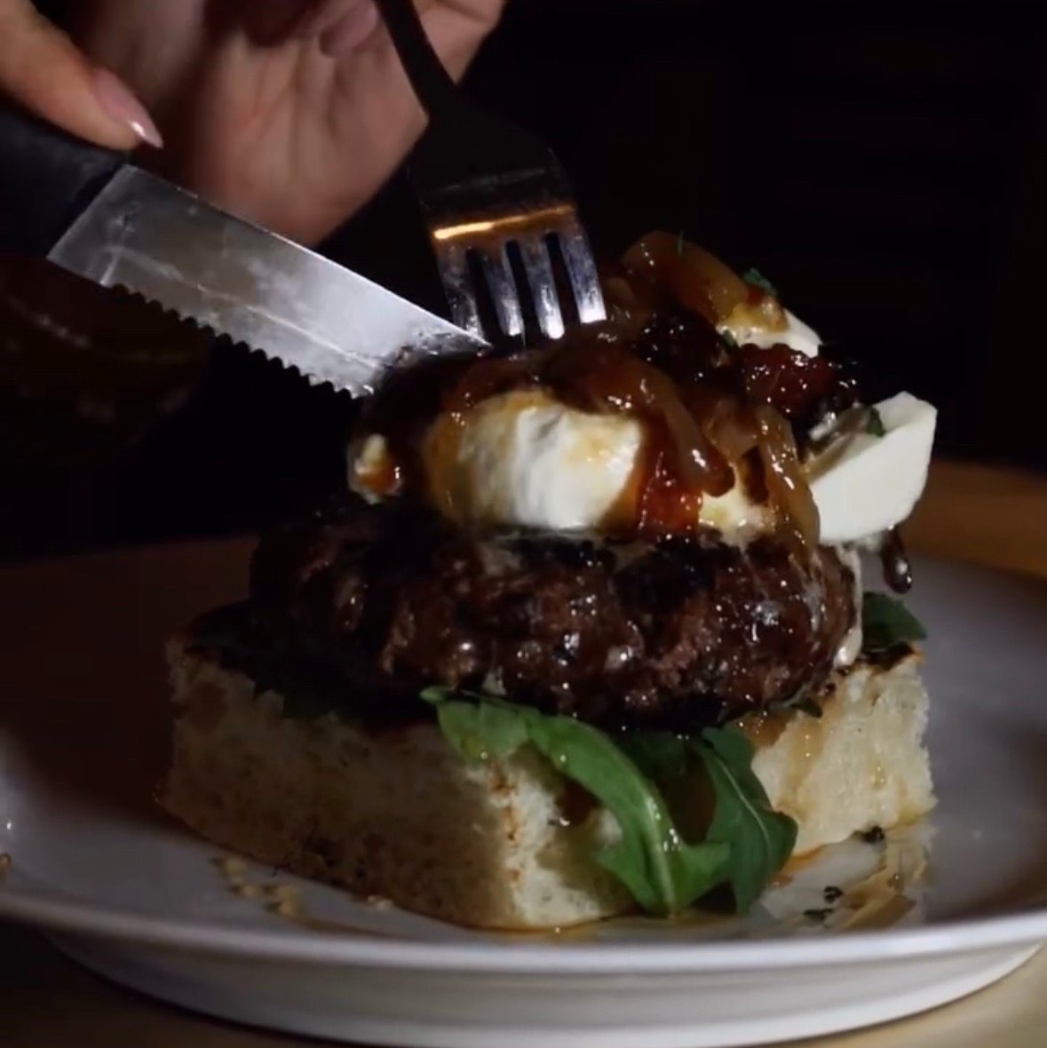 Burrata Burger Stack.