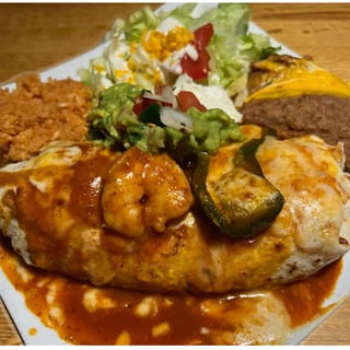 Shrimp Macho a La Diabla Burrito