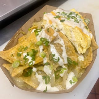 Chilaquiles Biscuits And Gravy with Egg