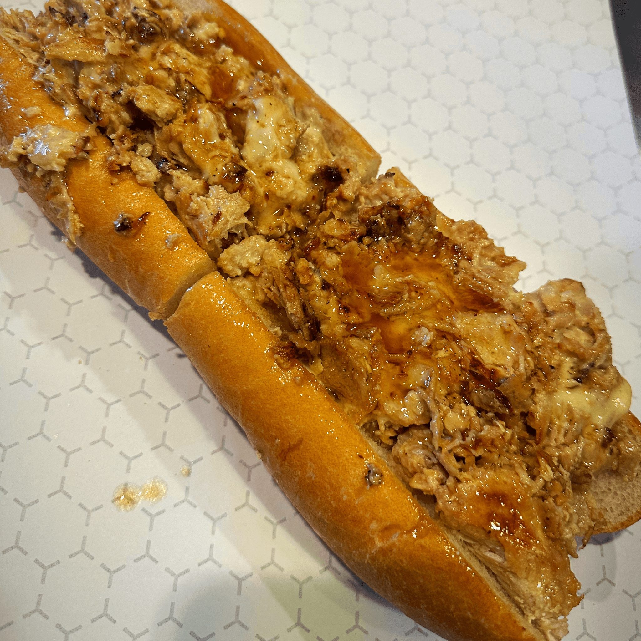 Honey Butter Chicken Cheesesteak.